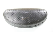 Nike Black Metal Snap Closure Sunglasses Eyeglass Case w/ Silver Swoosh