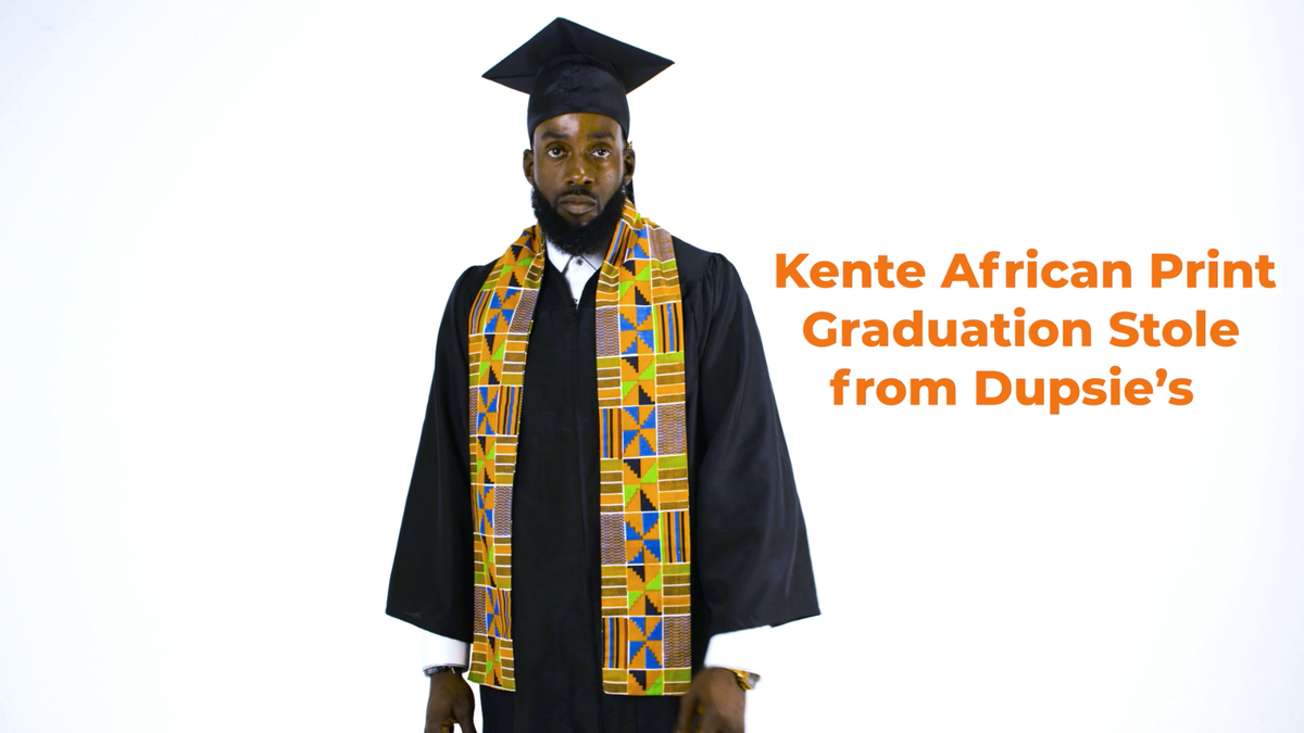 Kente African Print Graduation Stole/Sash DP4075S