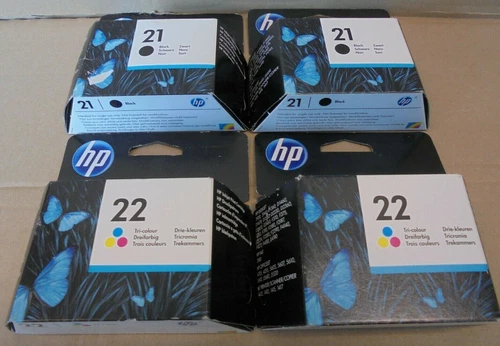 2x HP 21 C9351AE Black + 2x HP 22 C9352AE Color f. Deskjet 3920 D1360 F375