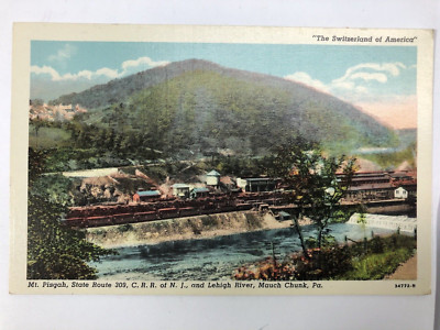 The Switzerland of America Mt Pisgah CRR of NJ Lehigh River Mauch Chunk Postcard