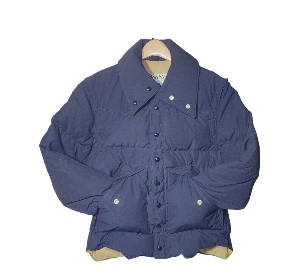 Vintage SCHOTT Western Down Jacket to Vest 2way Convertible EUC Puffer Coat - Image 2 of 4