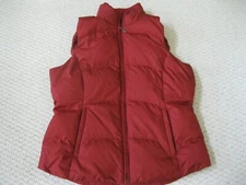 Eddie Bauer Premium Down Zip Lightweight Puffer Vest Jacket Maroon Women Medium