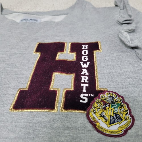 Harry Potter Gown Girls XL Gray Gryffindor Nightgown Sleepwear Hogwarts Sleep - Picture 2 of 8