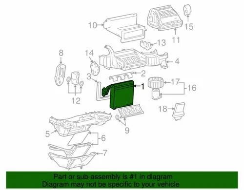 Genuine GM 2004-2008 Chevrolet Malibu Air Conditioning Evaporator Core 15843441