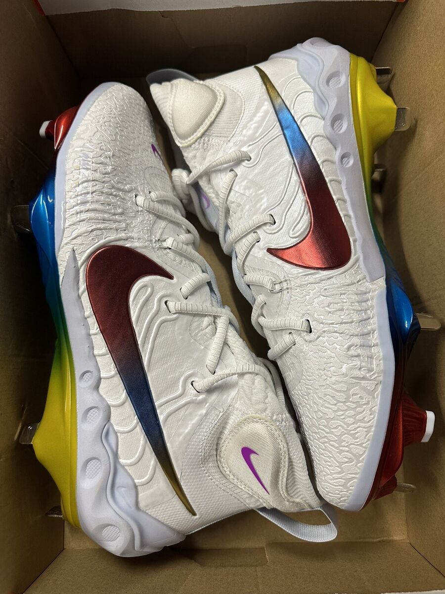 Nike Alpha Huarache NXT Rainbow Baseball Cleats DJ6517-106 Nike Alpha Huarache NXT Rainbow Baseball Cleats DJ6517-106