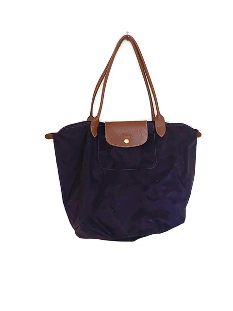 Longchamp Purple Nylon Medium Le Pliage Tote