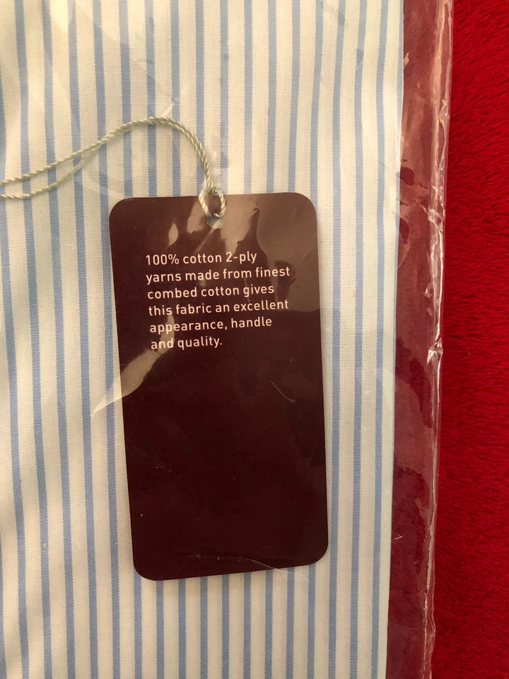 Puños franceses TM Lewin Jermyn St Sky rayas audaces 18/36 calce ajustado imprescindible planchar nuevo con etiquetas Foto 4 de 4