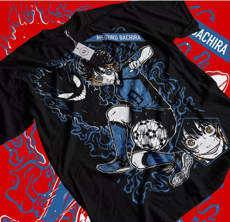 トップス Bristol BLUE LOCK L/S TEE BACHIRA Bachira Meguru Blue Lock Anime T-Shirt - Seizeshirt.com