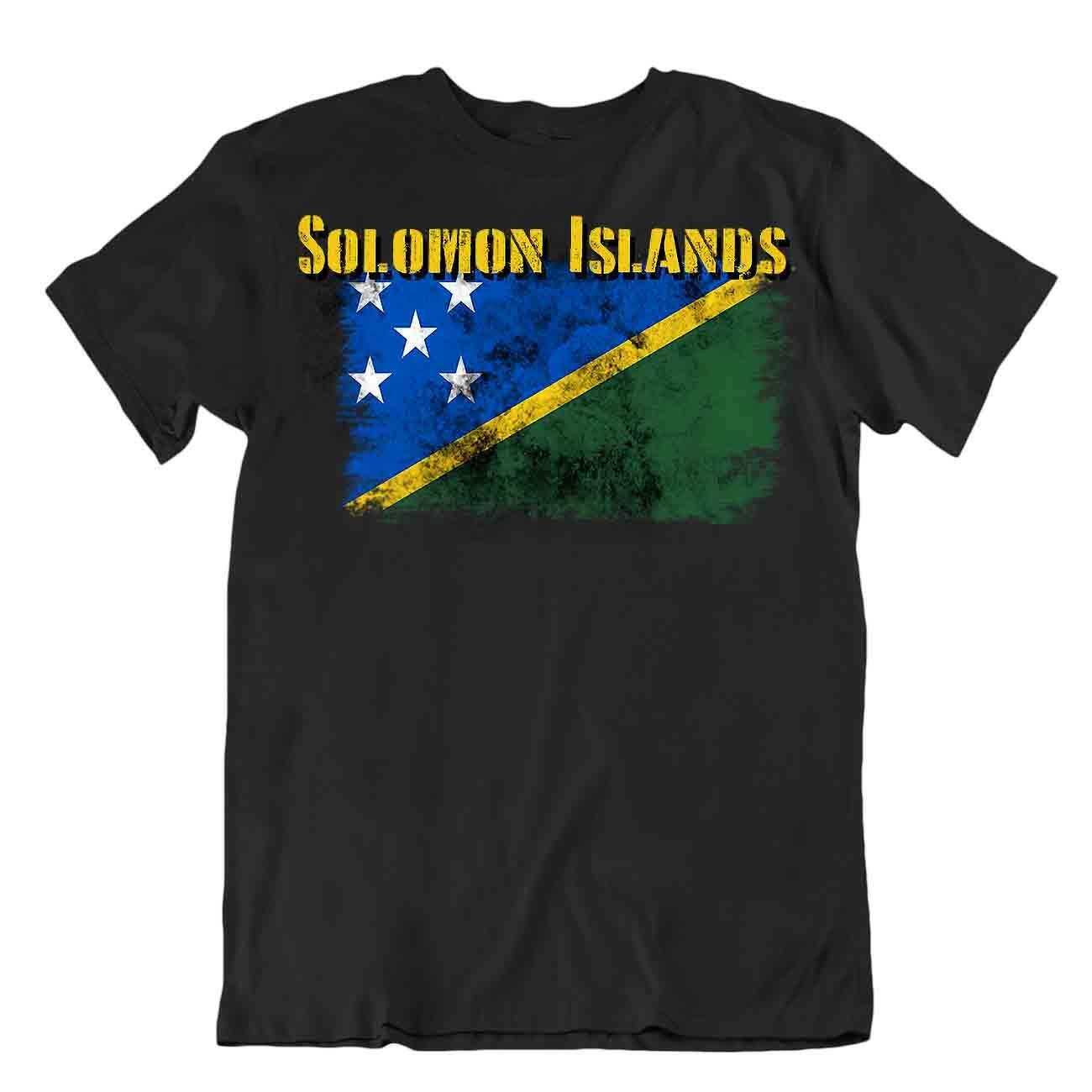 T shirt Isole Salomone bandiere t pezzo ricordo viaggio camicetta te flag top regalo