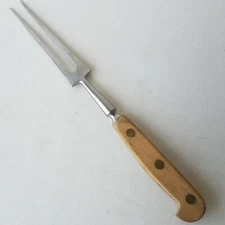 Butler England Stainless Carving Fork Wood Handle 12-Inch Long