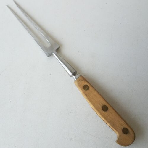 Butler England Stainless Carving Fork Wood Handle 12-Inch Long - Picture 1 of 8