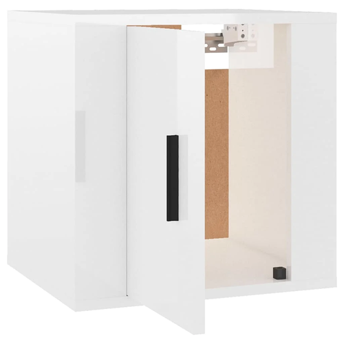 NNEVL Wall Mounted TV Cabinets 2 pcs High Gloss White 40x34.5x40 cm - Picture 8 of 11