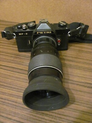 Petri MF-2 Kamera mit Petri Auto 2 x Converter + Danubia automatic Teleobjektiv