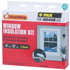 Frost King 42 x62 Indoor Window Insulation 9 Pack  Shrink Kit V73/9H