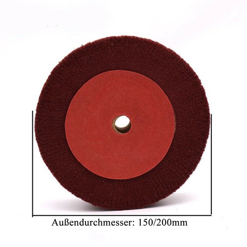 Schleifbockscheibe 150mm 200mm Vlies Rad Schleifrad Schleifscheibe Schleifvlies - Picture 2 of 7