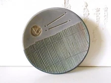 Joyce Furney Signed Studio Raku Art Pottery Three Footed Dish 6” Kansas Clay Art