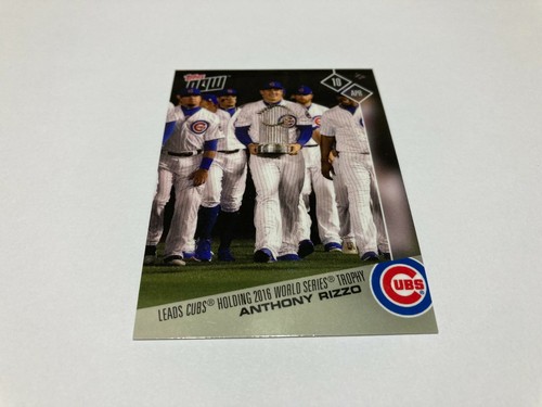 ANTHONY RIZZO & BRYANT 2017 TOPPS NOWS CHICAGO CUBS CARD #31 2016 W.S. THOPHY - 第 1/2 張圖片