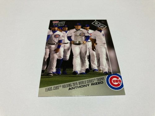 CARTE ANTHONY RIZZO & BRYANT 2017 TOPPS NOWS CHICAGO CUBS #31 2016 W.S. THOPHY - Photo 1/2