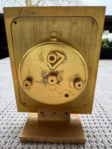 VINTAGE JAEGER Recital 8 DAYS ALARM TRAVEL CLOCK - Picture 3 of 6