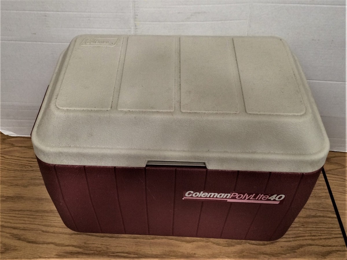 Rare Vintage Purple Plum Coleman Polylite 40 Quart Cooler USA 23