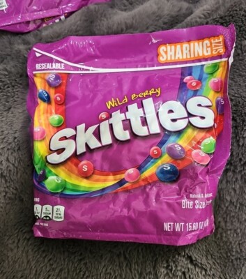 LOT of 6 BAGS Skittles Wild Berry Candy Sharing Size Bag 15.6 oz