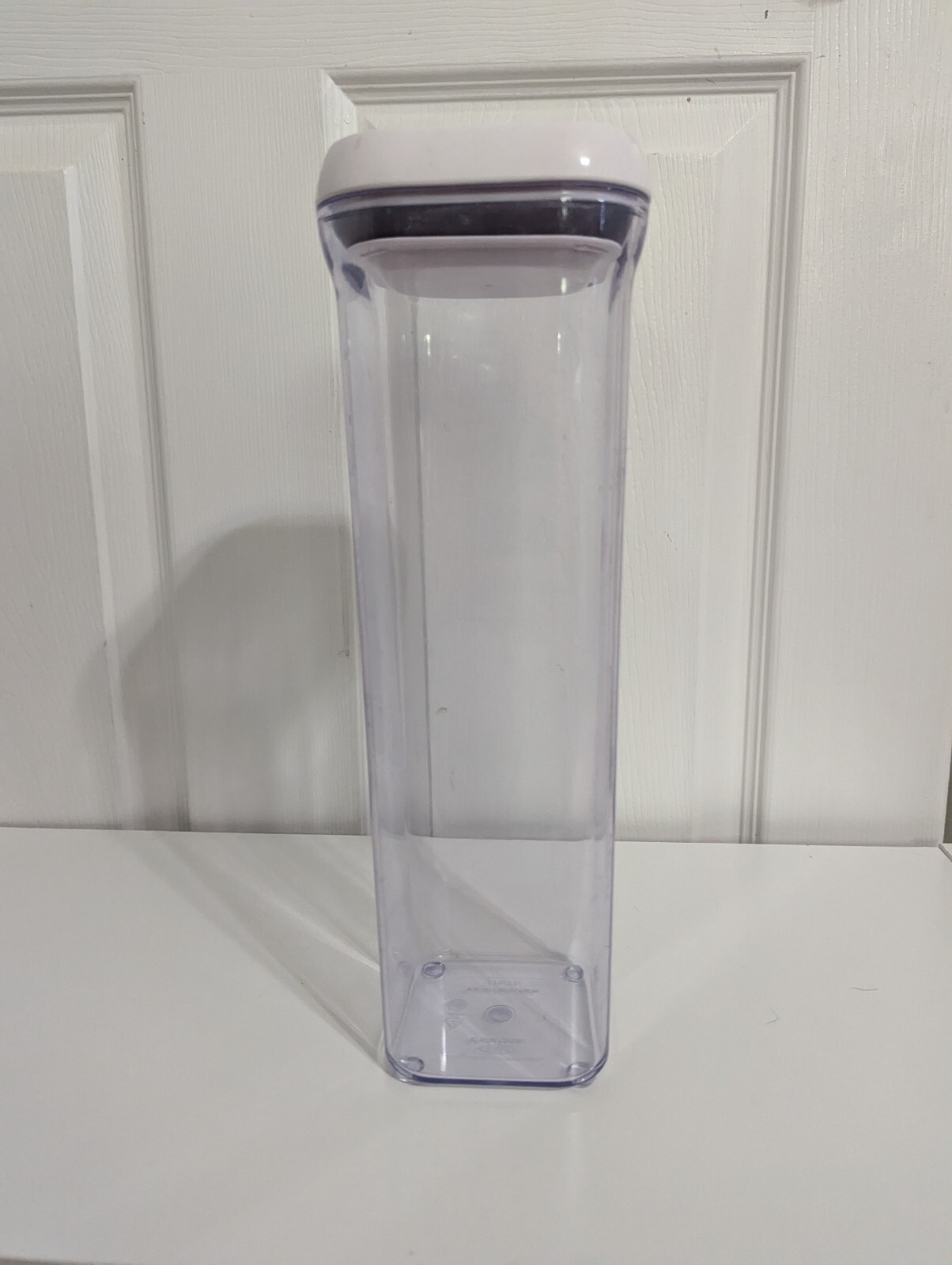 OXO 2.1 Qt Clear Rectangular Pop Top Container with White Lid for Pasta Storage - Airtight