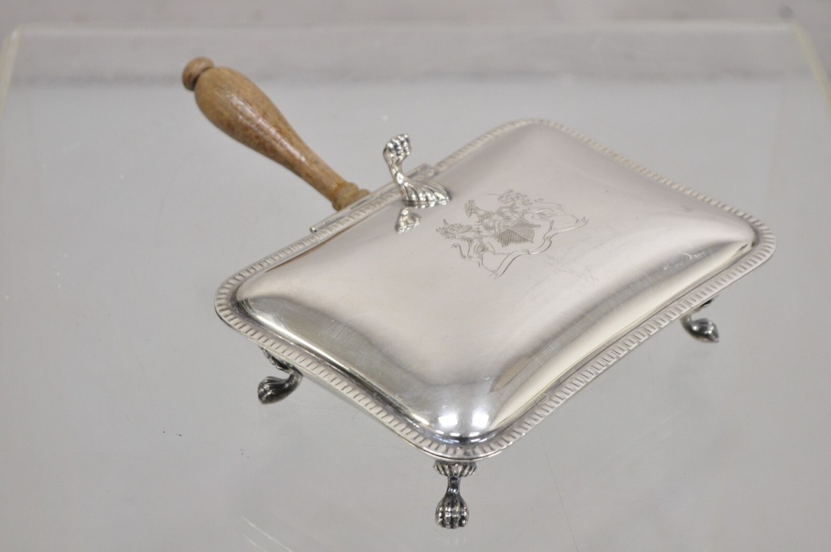 Vintage English Victorian Silver Plated Silent Butler Crumb