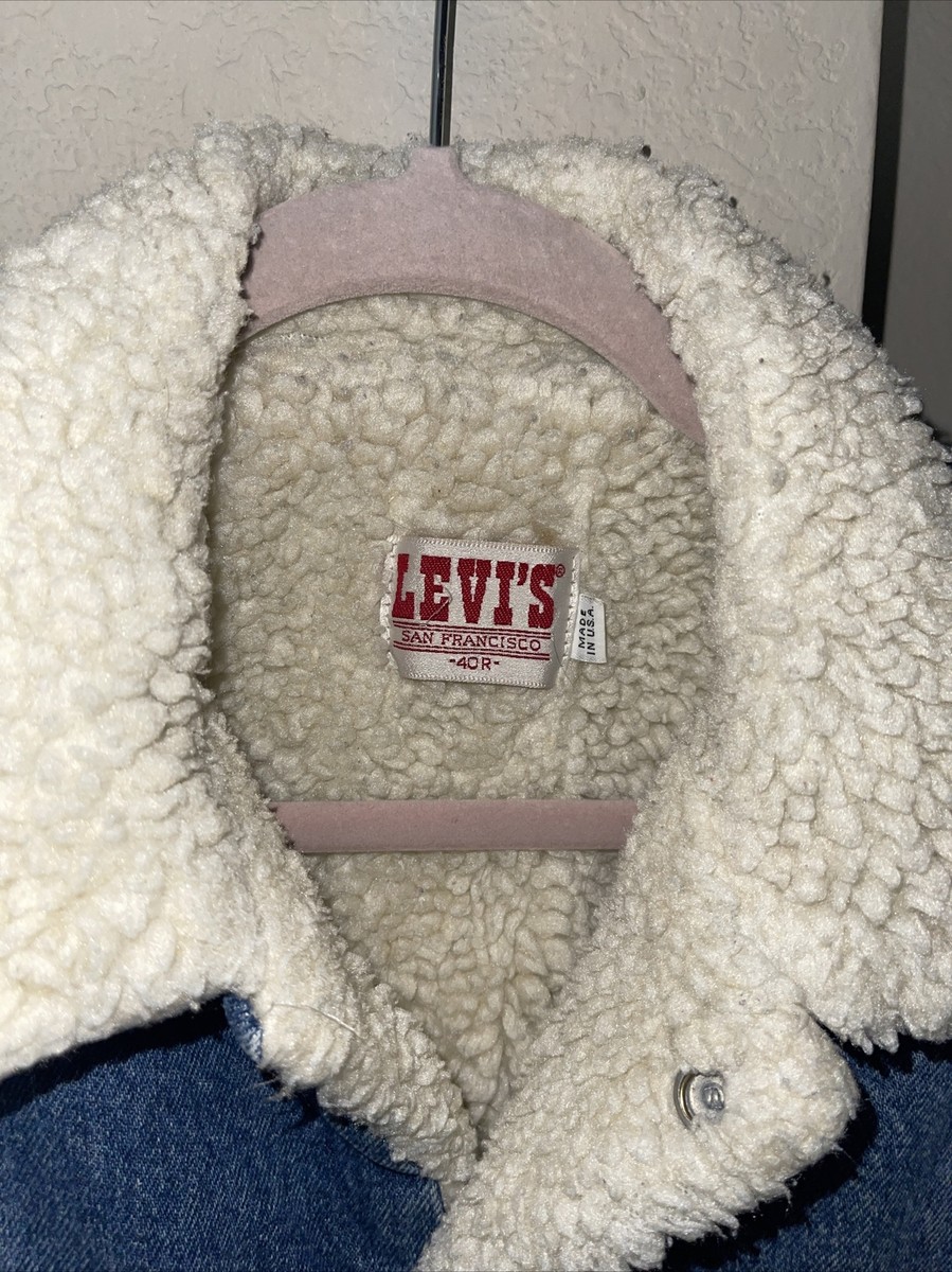 Vintage Levi's San Francisco Sherpa Trucker Jacket Men size Vintage Levi's San Francisco Sherpa Trucker Jacket Men size