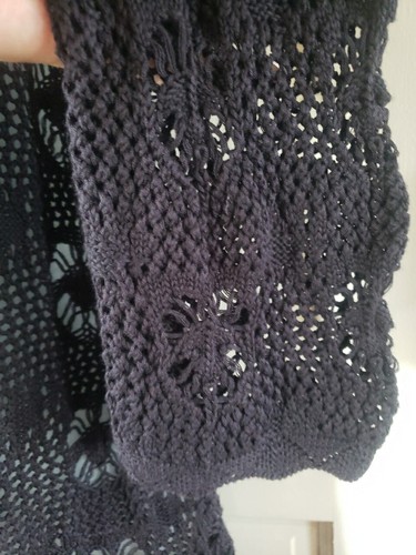 Joan Rivers Cardigan all'uncinetto con maniche a bracciale nero taglia media NUOVO CON ETICHETTE - Foto 3 di 10