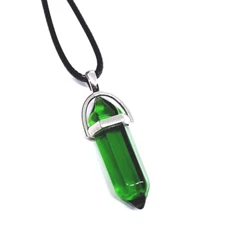 Gaia Stone Helenite Gemstone Pendant Cord Necklace Rare Stone Jewellery & Boxed