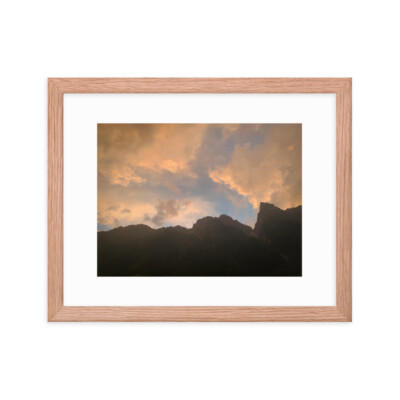 Austrian Alps Wooden Frame Poster | Sunrise Elegance | ArineeArt