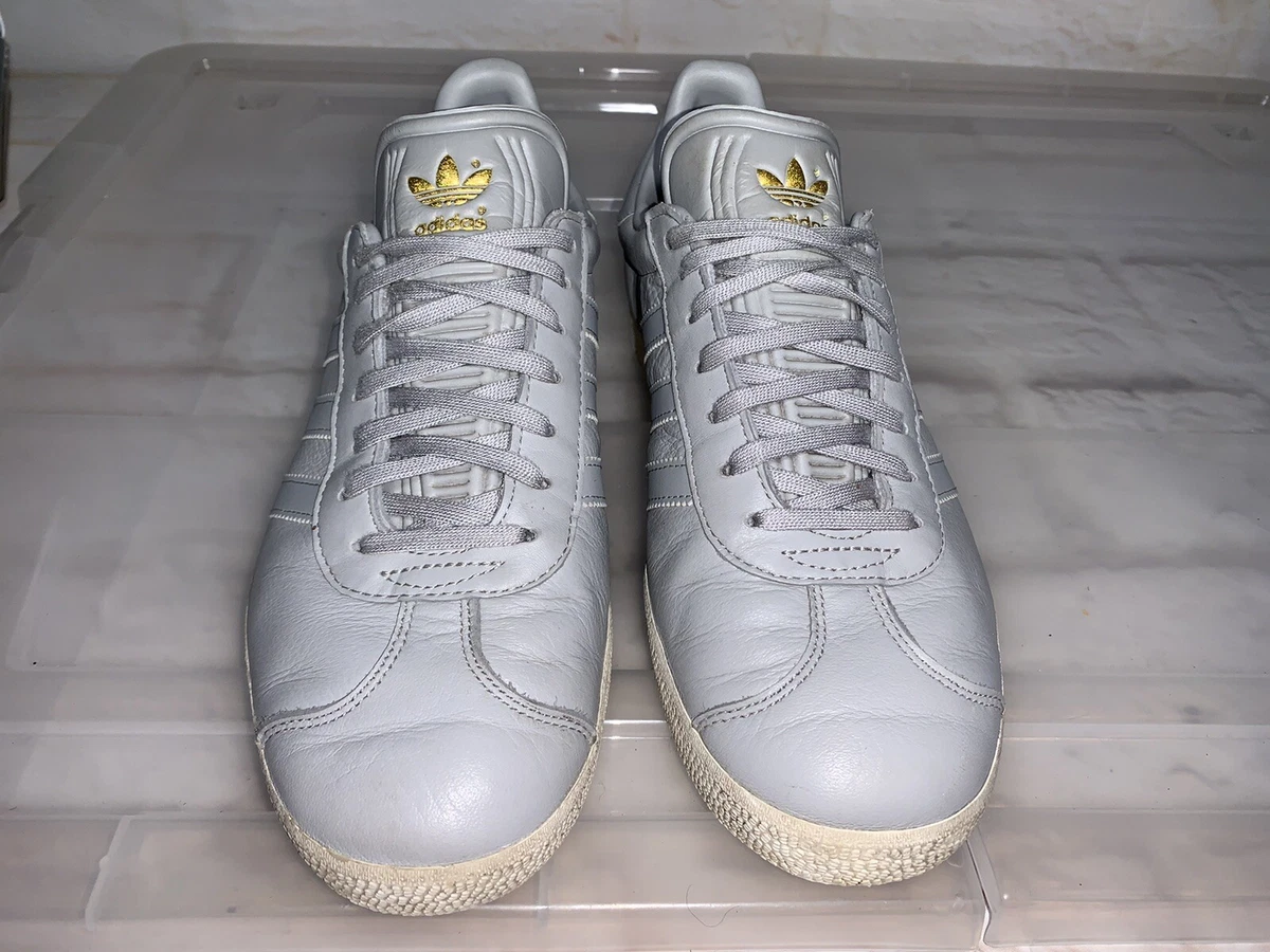 Grey cheap leather gazelles