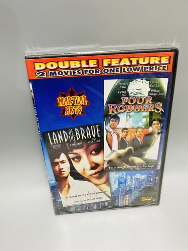 Double Feature Land Of The Brave & Four Robbers DVD Martial Arts Kung Fu - Picture 1 of 2