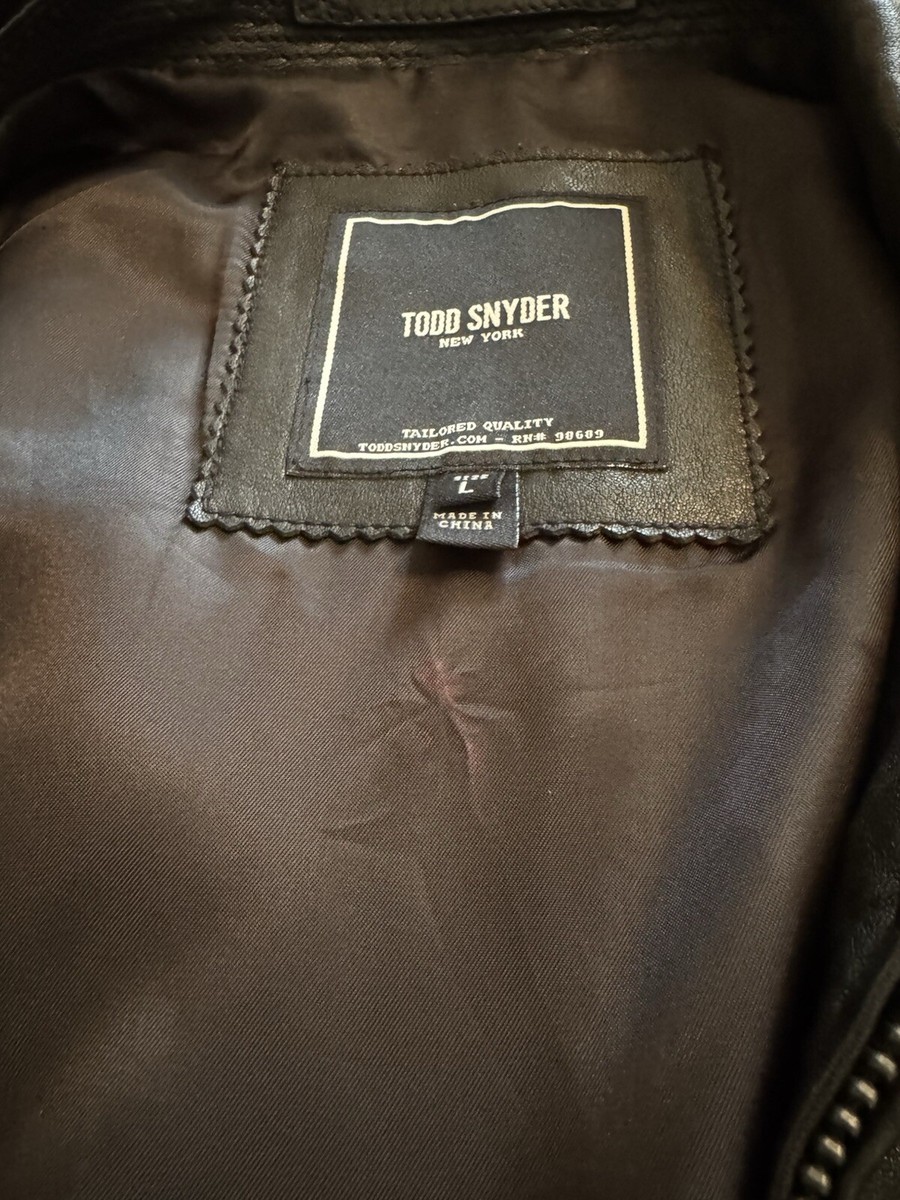 Todd Snyder Leather Cafe Racer Jacket Black Large | eBay