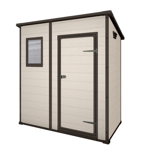 Casetta Keter MANOR PENT in resina effetto legno con pavimento 183x111x200 cm