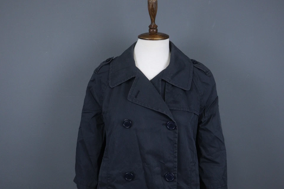 Chaqueta Blazer Lacoste Azul Doble Pecho Algodón Recortado Talla 40 Foto 2 de 4