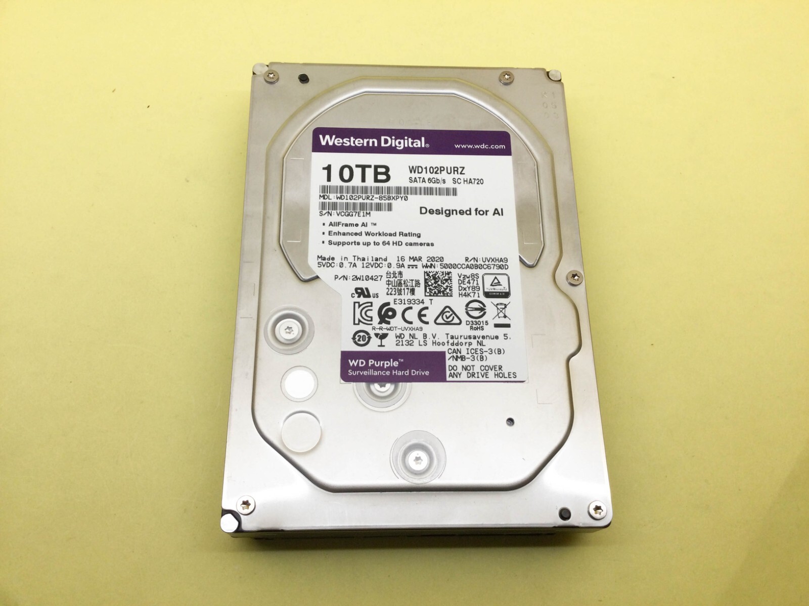 Western Digital WD102PURZ 3.5 HDD 10TB Western Digital WD102PURZ