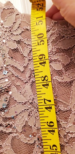 NWT R & M Collection 2 Pc Set Mocha Sequin Soft Evening Dress/Jacket Sz.8 Long - Picture 6 of 11