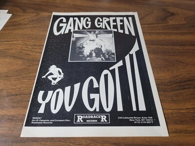 Gang Green ''You Got It' 1988 Hit Parader Magazine 8'' x 11'' Advertisement