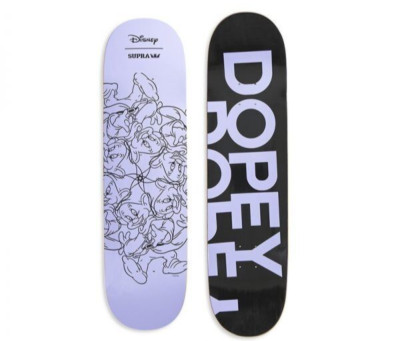 Supra × Disney  whiteスケートボードデッキ DISNEY SUPRA Limited Snow White Seven Dwarfs Skateboard deck DOPEY