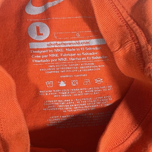 Nike Shirt Youth Large Basketball Scheletro Backboard Arancione Grafica T Shirt - Foto 5 di 6