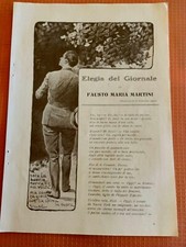 Elegia del giornale, poesia di Fausto Maria Martini 1913 da rivista d'epoca