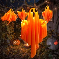Spooky Halloween Glowing Ghost Hanging Lights For Yard Garden Door Party Decor G