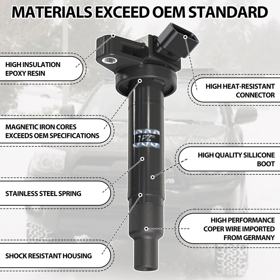 8x High Performance Ignition Coils For OEM UF230 Lexus GS430 LS430 SC430 GX470 - Image 3 of 4