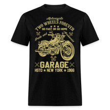Two wheels forever shirt motorcycle Bikers T-Shirt size S-6XL