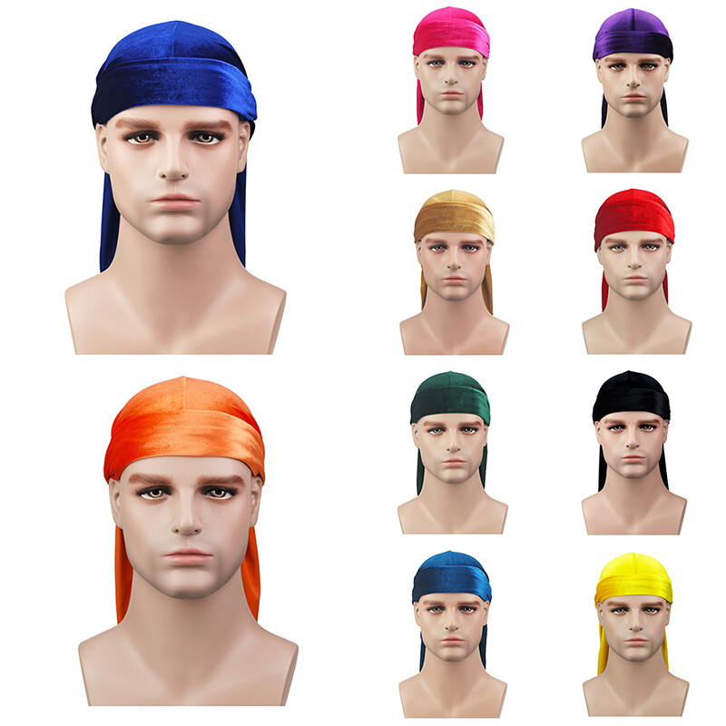 APL Du Doo Rag Wave Dance Desi Unisex Premium Seidiger Durag Samthut ^
