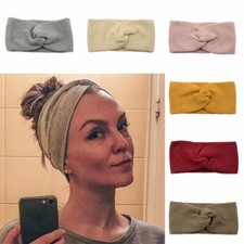 Elastic Cross Knot Knitted Turban Wide Headband Hair Bands Hair Accessories