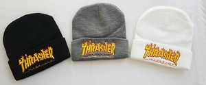 thrasher flame beanie