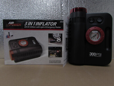 CSI AIR 8303 Compact Inflator 12V With Light And Emergency Flasher ...