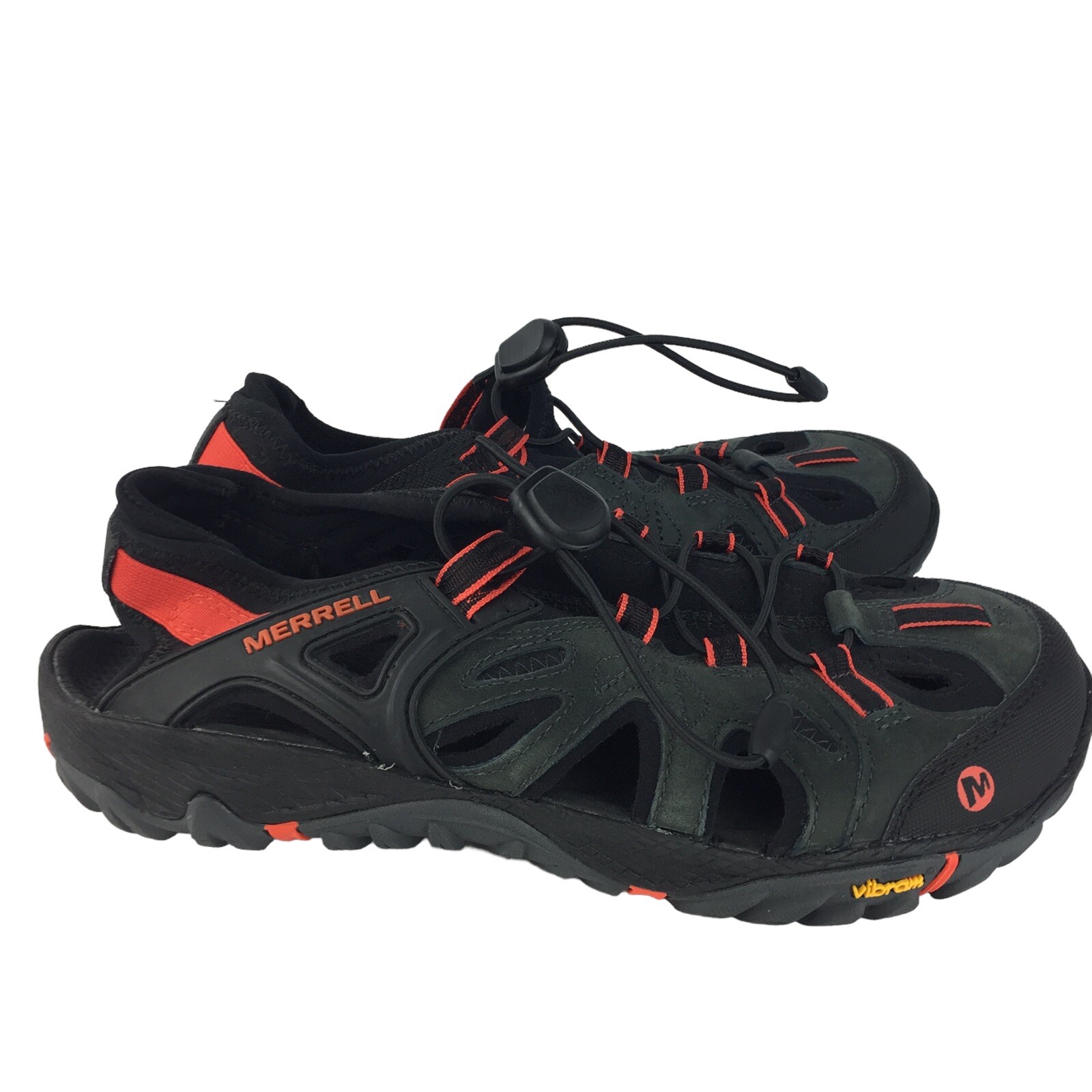Sandali da uomo Merrell taglia 7 5 Castle Rock Unifly Vibram da trekking all'aperto ardesia scura